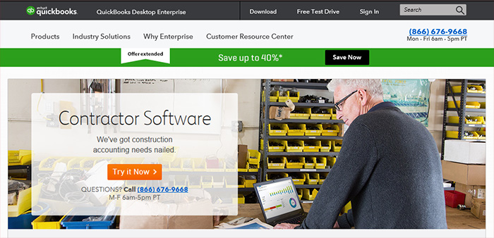 Founder pictured on Quickbooks website