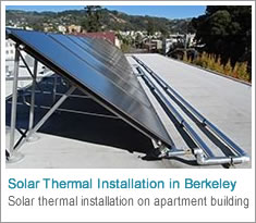 Berkeley Apartment Building with solar hot water heating