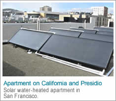 Solar Water Heating Installation on an Apartment on California and Presidio in San Francisco