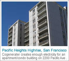 Cogeneration system  installation for a Pacific Heights multi-family building