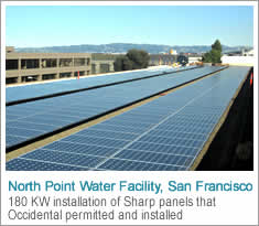 Solar electricity installation for the Northpoint Water Facility of San Francisco