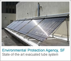 Solar water heating system for Environmental Protection Agency