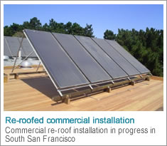 Commercial installation in process on re-roofed home