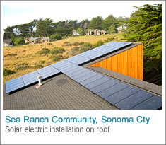 Solar pv installation on home in Sea Ranch community