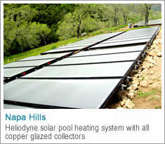Solar thermal installation in Napa Hills